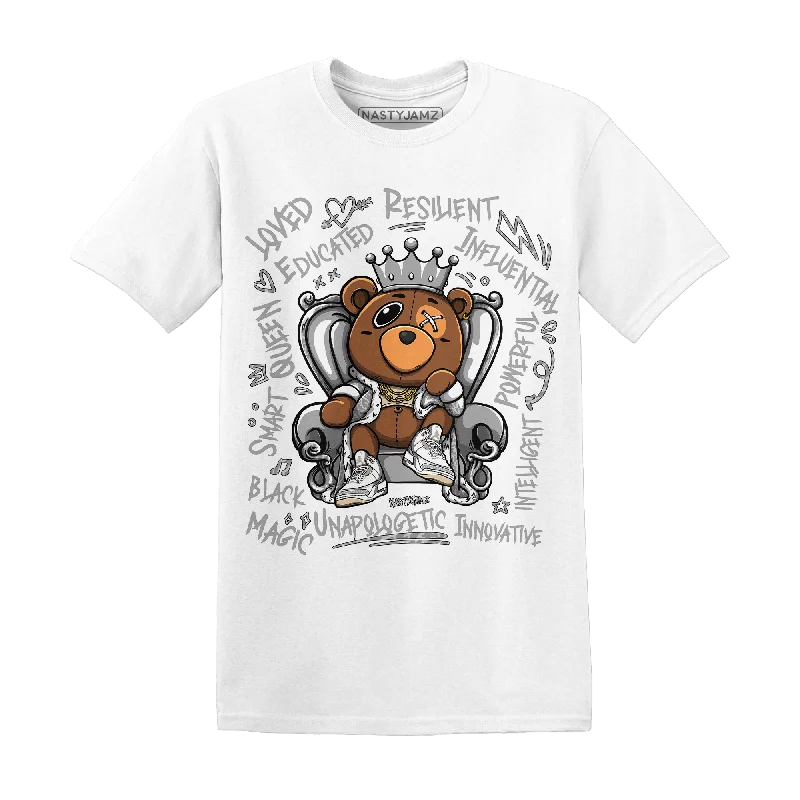 Women's T - shirt with a side slit for added styleNastyJamz Jordan 3 Craft Ivory T Shirt Match BER Self Definition Women's T - shirt with a side slit for added styleNastyJamz Jordan 3 Craft Ivory T Shirt Match BER Self Definition
