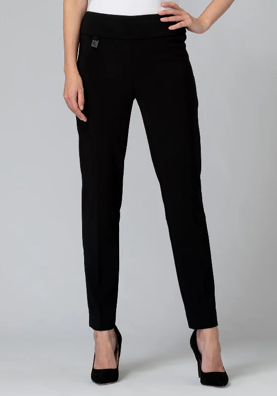 Corduroy wide leg jeans for women in a classic and comfortable styleJoseph Ribkoff Contour Waistband Slim Fit Trouser, Black Corduroy wide leg jeans for women in a classic and comfortable styleJoseph Ribkoff Contour Waistband Slim Fit Trouser, Black