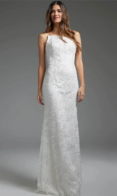 Shrug - included wedding dress for cooler weatherJovani JB40608 - Allover Beaded Asymmetric Bridal Gown