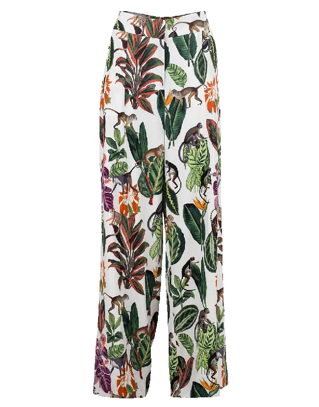 Metallic effect pants for women in a glamorous styleJungle Print Pant