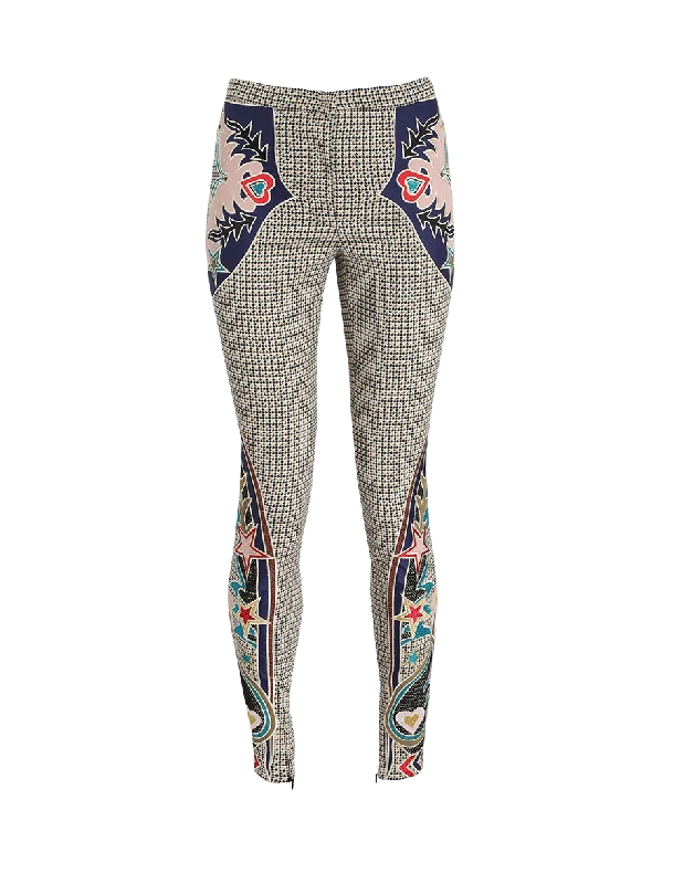 Cuffed pants for women in a stylish detailLabyrinth Embroidered Trouser