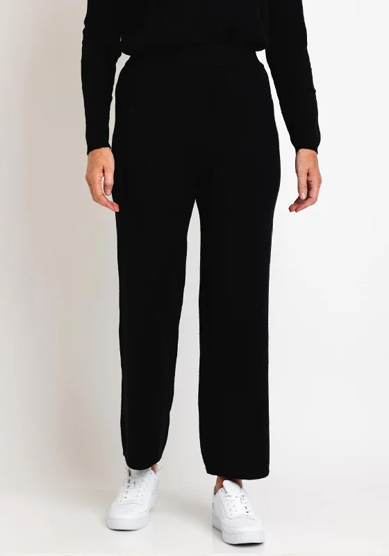 Linen pants for women in a breathable materialSerafina Collection Casual Wide Leg Knit Trousers, Black Linen pants for women in a breathable materialSerafina Collection Casual Wide Leg Knit Trousers, Black
