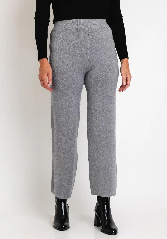 Lightweight cycling pants for women in a sporty and comfortable styleSerafina Collection Wide Leg Knit Trouser, Grey Lightweight cycling pants for women in a sporty and comfortable styleSerafina Collection Wide Leg Knit Trouser, Grey
