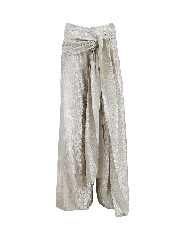 Thermal lined jogger pants for women in a warm and sporty styleLamé Palazzo Pant