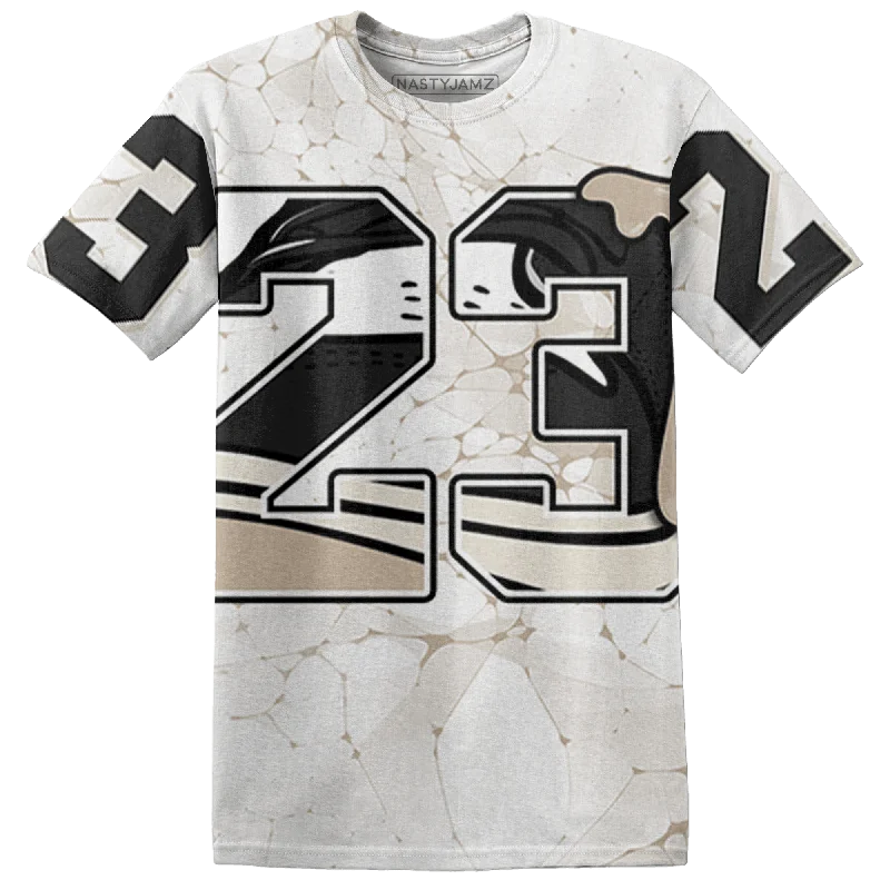 Metallic - threaded women's T - shirt for a touch of glamourNastyJamz Latte 1s T Shirt Match 23 Sneaker 3D All-Over Print Metallic - threaded women's T - shirt for a touch of glamourNastyJamz Latte 1s T Shirt Match 23 Sneaker 3D All-Over Print