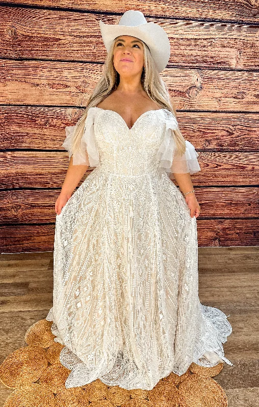 Antique - inspired lace wedding dress with long sleevesLaurel Wedding Dress