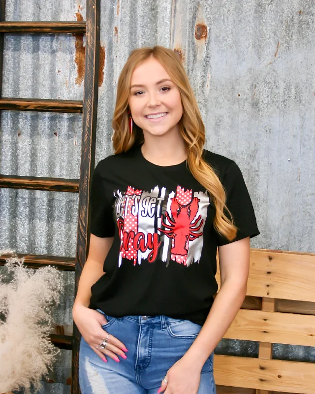 Women's T - shirt with a flapped pocket and a zip - up closureLet's Get Cray Tee