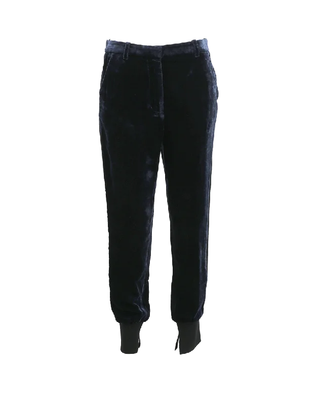 Jeans with distressed details for womenLiquid Velvet Jogger Pant