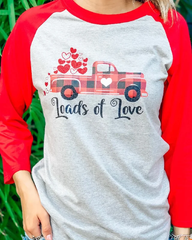 Women's T - shirt with a dropped - shoulder and wide - sleeve designLoads of Love BBT