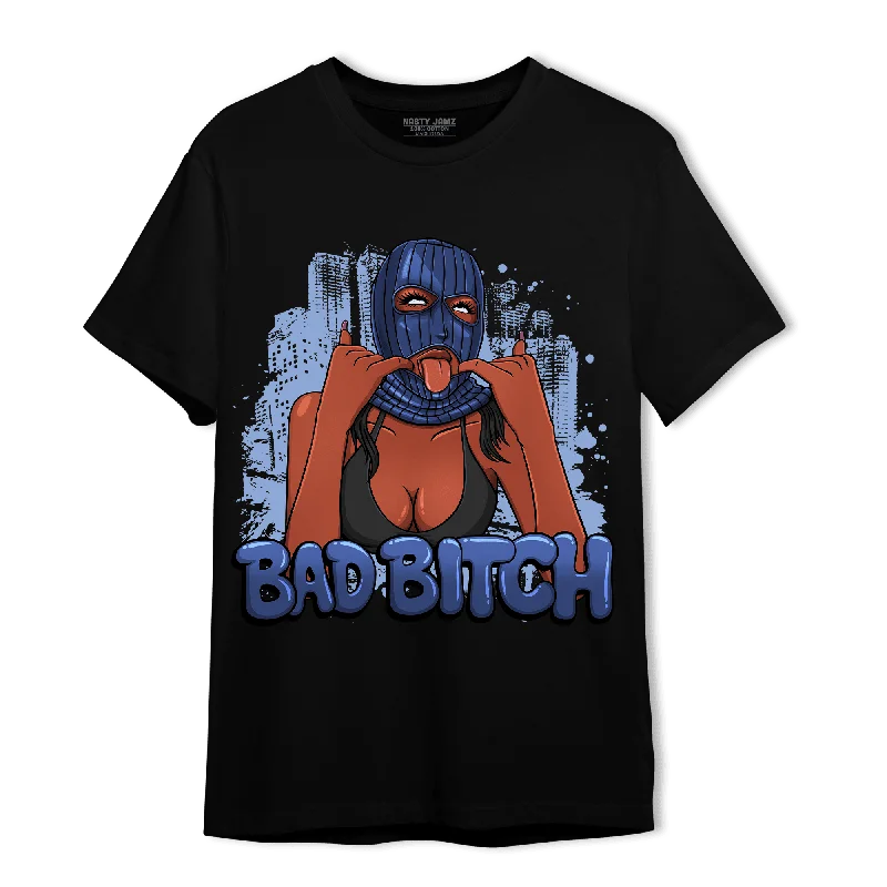 Longline women's T - shirt for a more covered - up styleNastyJamz Midnight Navy 5s T Shirt Match Gangster Bad Bitch