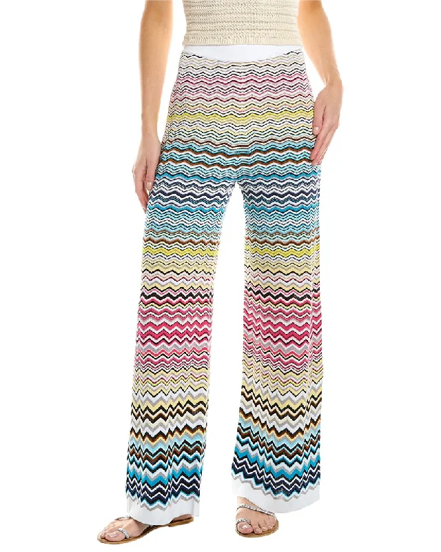 Paisley print pants for women in an exotic styleMissoni Flared ZigZag Trouser