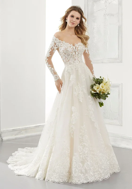 Exquisite hand - beaded wedding dress2196