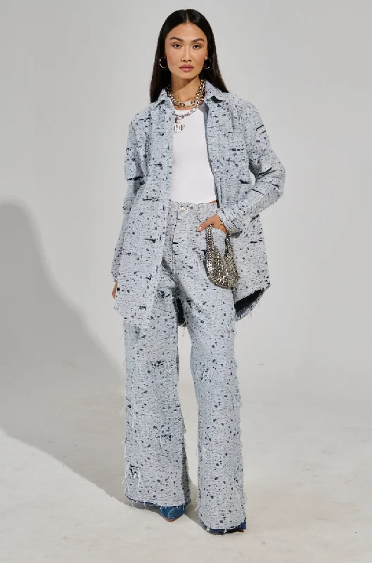 Culottes for women in a fashionable silhouetteNEVER LOSE ME RELAXED DISTRESSED DENIM Culottes for women in a fashionable silhouetteNEVER LOSE ME RELAXED DISTRESSED DENIM
