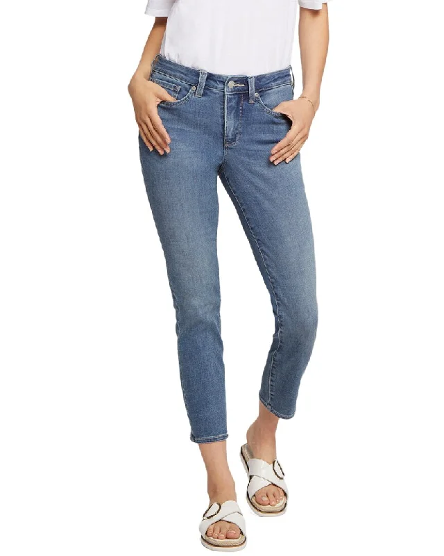 Wide leg linen blend pants for women in summerNYDJ Alina Ankle Legging