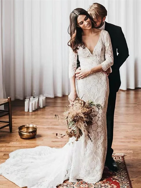 Beach - appropriate short wedding dressOpen Back Popular Bridal Gowns, Lace Mermaid 2022 Wedding Dresses, Newest Bridal Gowns Beach - appropriate short wedding dressOpen Back Popular Bridal Gowns, Lace Mermaid 2022 Wedding Dresses, Newest Bridal Gowns