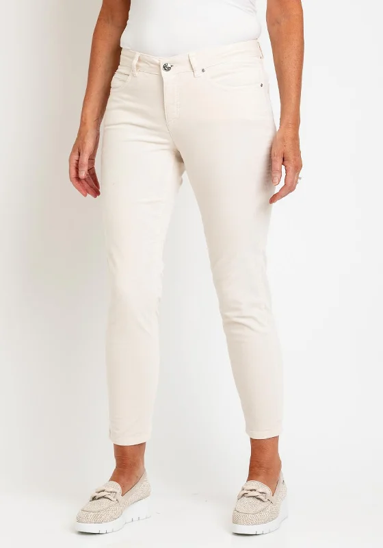 Embroidered pants for women in ethnic designsOui Baxtor Slim Fit Corduroy Trouser, Off-White Taupe Embroidered pants for women in ethnic designsOui Baxtor Slim Fit Corduroy Trouser, Off-White Taupe