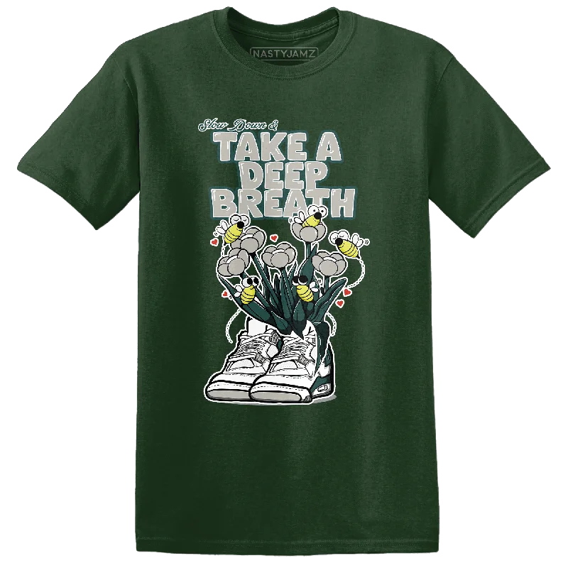 Long - sleeved women's T - shirt with a balloon - sleeve designNastyJamz Oxidized Green 4s T Shirt Match Bee Sneaker