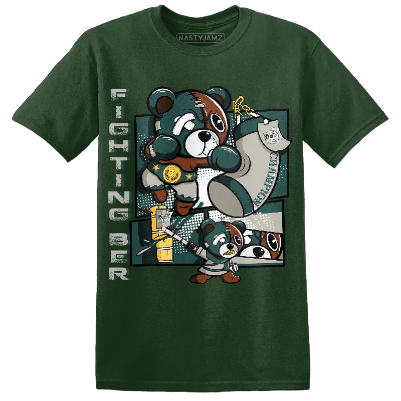 Fitted women's turtleneck T - shirt with a cut - out backNastyJamz Oxidized Green 4s T Shirt Match BER Fighting Boxing