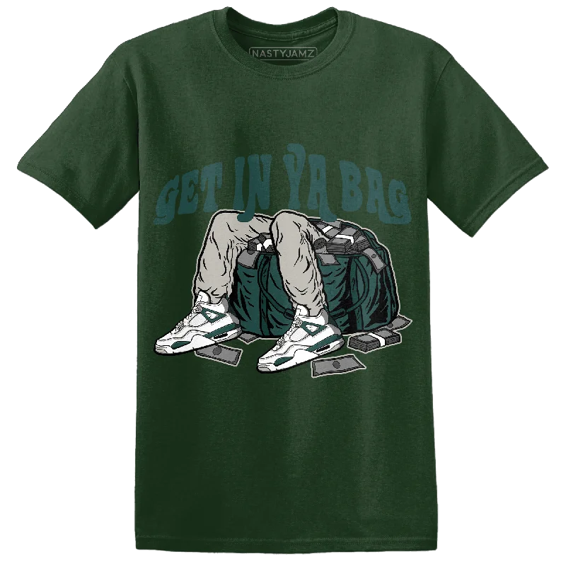 Cropped women's T - shirt with a ruffled hemNastyJamz Oxidized Green 4s T Shirt Match Get Ya In Bag
