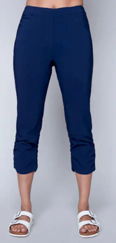 Stretch yoga pants for women to exercisePerfect Capri In Navy