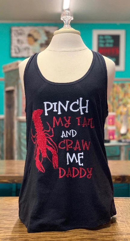 Women's T - shirt with a sequined collarPinch My Tail Craw Dad Tank