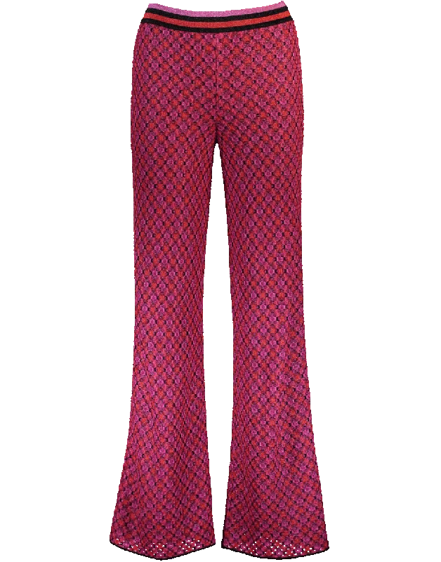 Drawstring wide leg pants for women in a casual and relaxed stylePizzo Rombo Pant