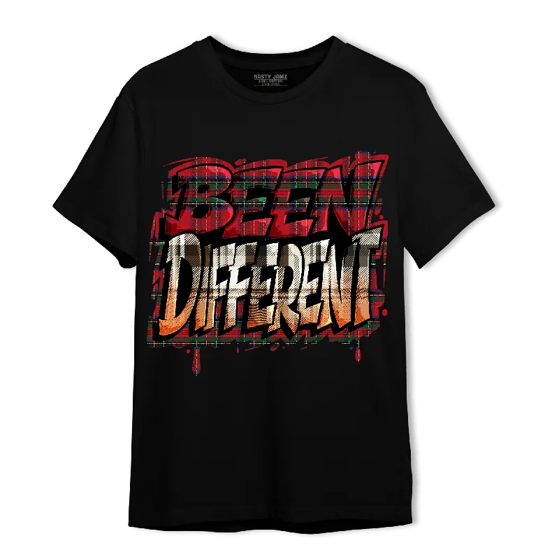 Women's T - shirt with a lace - detailed sleeveNastyJamz Plaid 5s T Shirt Match Become Different