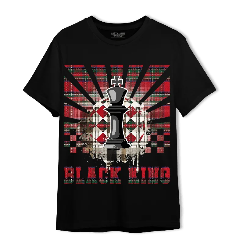 Open - work women's T - shirt with a lace - like patternNastyJamz Plaid 5s T Shirt Match Black King Collection Open - work women's T - shirt with a lace - like patternNastyJamz Plaid 5s T Shirt Match Black King Collection
