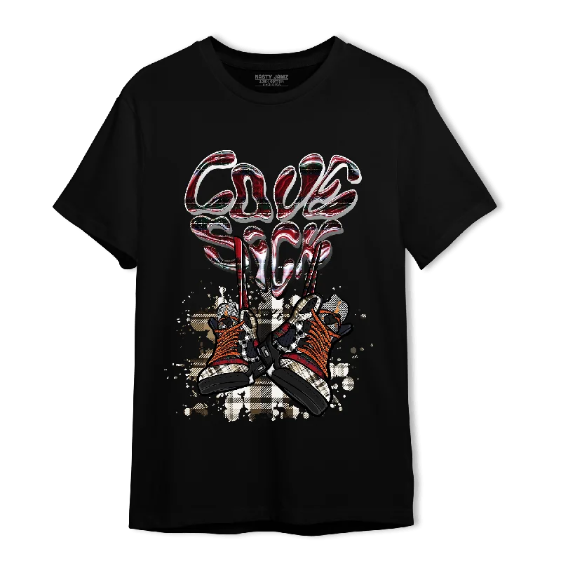 Fuzzy women's T - shirt with a hoodNastyJamz Plaid 5s T Shirt Match Sneaker Love Sick Fuzzy women's T - shirt with a hoodNastyJamz Plaid 5s T Shirt Match Sneaker Love Sick