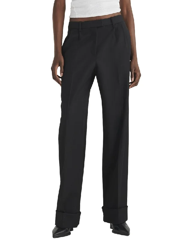 Striped wide leg pants for women in a bold fashion statementrag & bone Marianne Italian Wool Pant