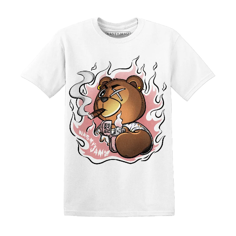 Women's T - shirt with a patch pocket and a button - down frontNastyJamz Red Stardust 3s T Shirt Match BER Burn Fear