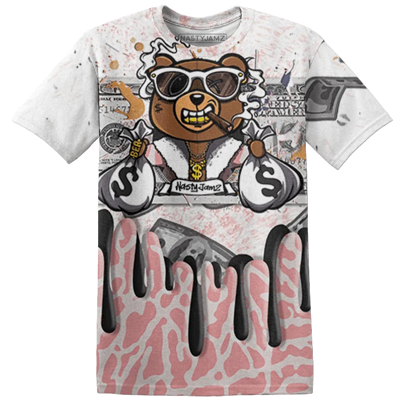 Women's T - shirt with a ribbed cuffs and hemNastyJamz Red Stardust 3s T Shirt Match BER Dollar 3D All-Over Print