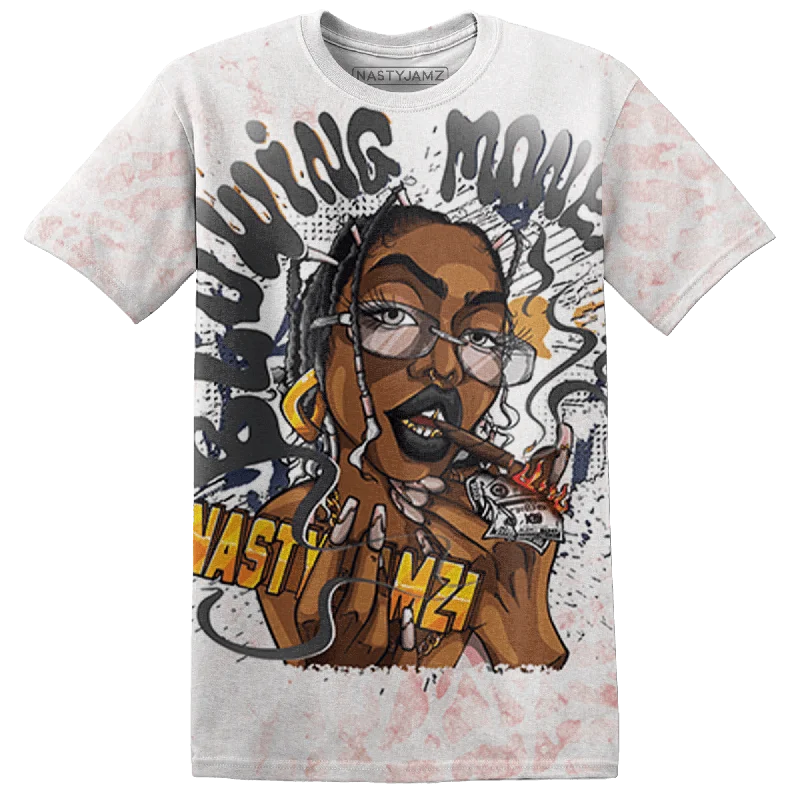 Sheer - sleeved women's T - shirt for an alluring lookNastyJamz Red Stardust 3s T Shirt Match Blowing Money Fast Girl 3D All-Over Print