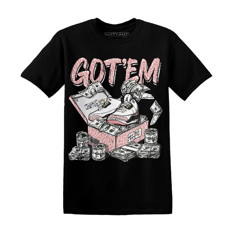 Scoop neck women's T - shirt for a casual lookNastyJamz Red Stardust 3s T Shirt Match Dollar Sneaker Box