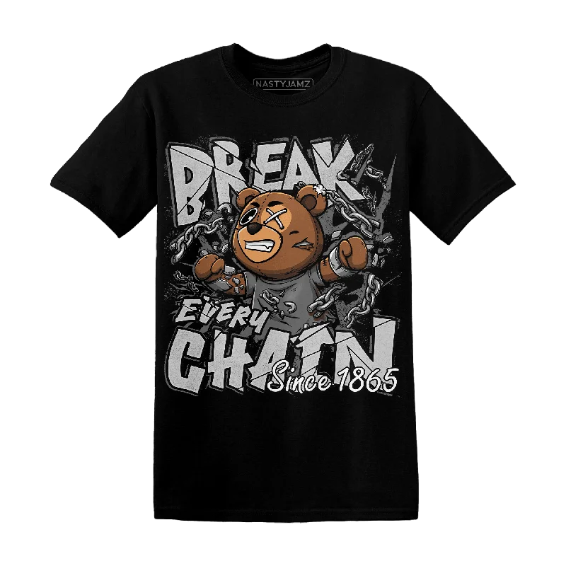 Plus size women's V - neck T - shirt for a flattering lookNastyJamz Retro High OG Black White 1s T Shirt BER Break Chain
