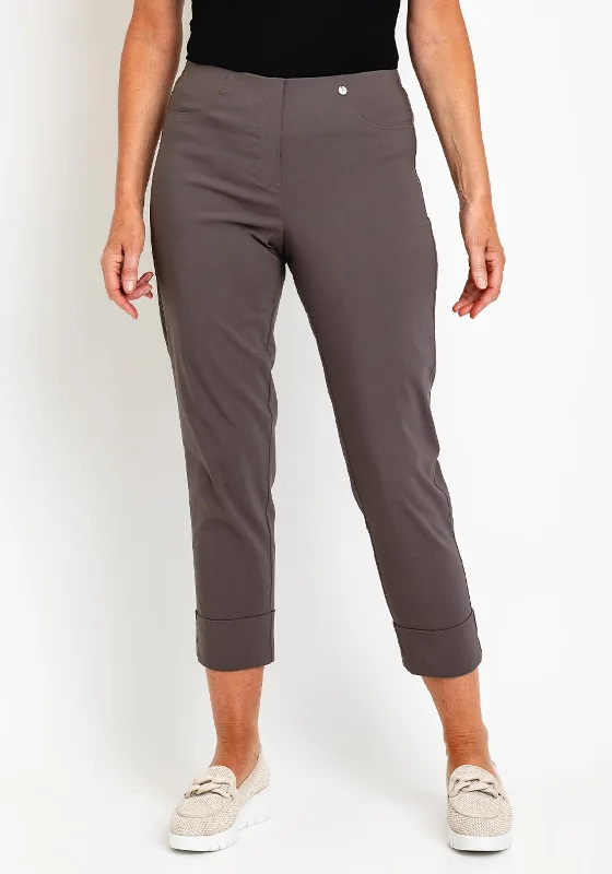 Paisley patterned pants for women in an elegant styleRobell Bella 09 Turn Up Ankle Grazer Trousers, Taupe Paisley patterned pants for women in an elegant styleRobell Bella 09 Turn Up Ankle Grazer Trousers, Taupe