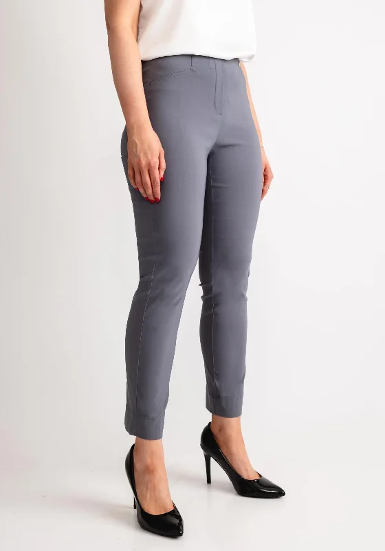 Striped cigarette pants for women in a modern and sleek lookRobell Rose 09 Ankle Grazer Trousers, Slate Grey Striped cigarette pants for women in a modern and sleek lookRobell Rose 09 Ankle Grazer Trousers, Slate Grey