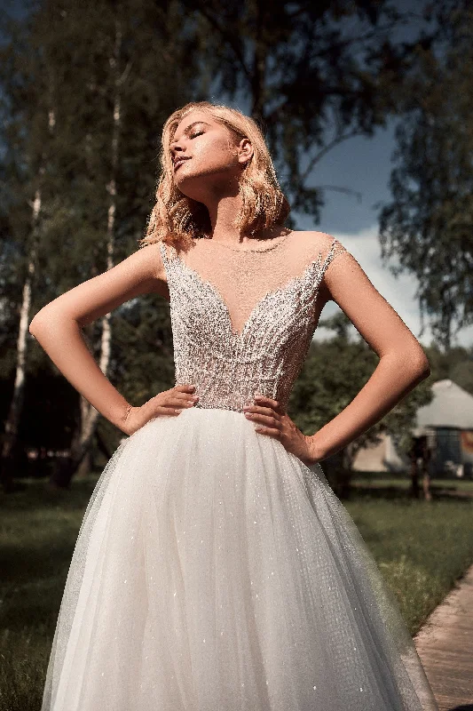 Alternative black wedding dress for a unique brideRomantic Princess Wedding Dress with Angelic Wings