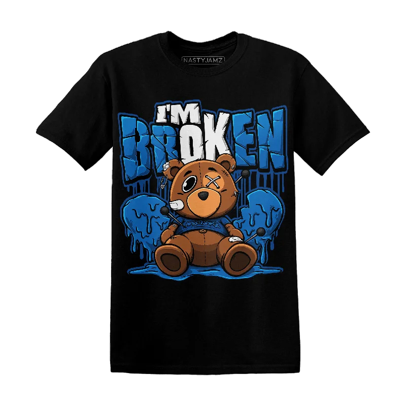 Women's oversized graphic T - shirt with a trendy sloganNastyJamz Royal Reimagined 1s T Shirt Im Broken BER Women's oversized graphic T - shirt with a trendy sloganNastyJamz Royal Reimagined 1s T Shirt Im Broken BER