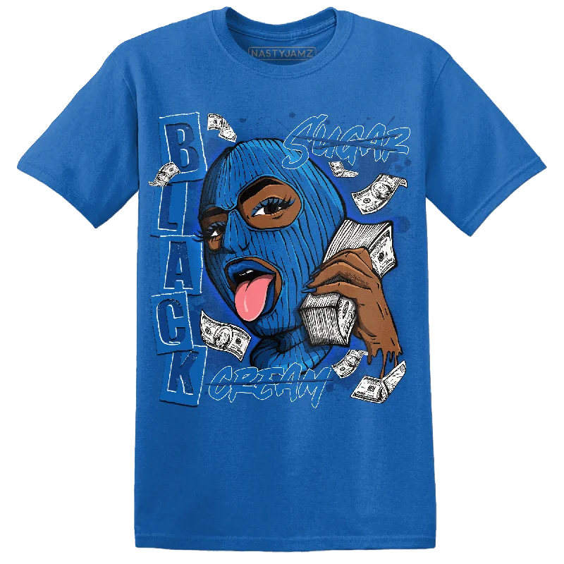 Fitted women's turtleneck T - shirtNastyJamz Royal Reimagined 1s T Shirt Match No Sugar No Cream