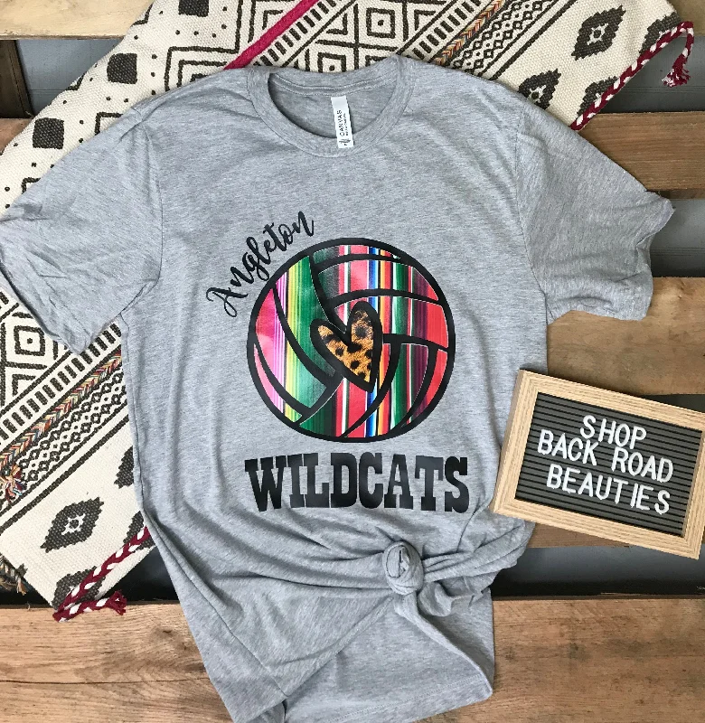Women's T - shirt with a fringed hemSerape Volleyball Tee