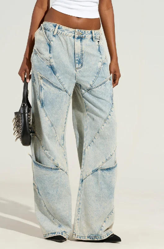Plus size palazzo pants for women with comfortSNAP OUT OF IT DENIM PANT
