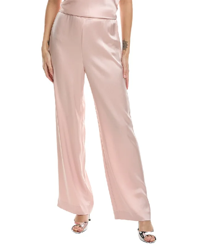 Distressed boyfriend jeans for women in a laid - back styleSt. John Liquid Satin Pant