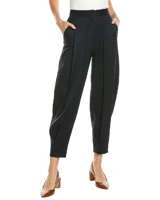 Metallic lame pants for women in a shiny styleStella McCartney Chelsea Wool Trouser