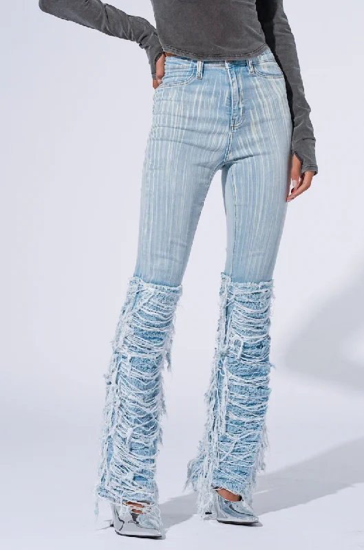 Sequined wide leg jeans for women in a glamorous and party - ready styleSTOP AND STARE DENIM PANT