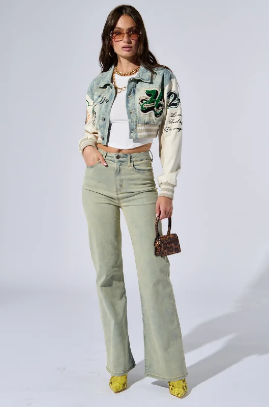 Culottes with wide leg and ruffled hem for women in a feminine and stylish styleSTOP THINKING DENIM PANT Culottes with wide leg and ruffled hem for women in a feminine and stylish styleSTOP THINKING DENIM PANT