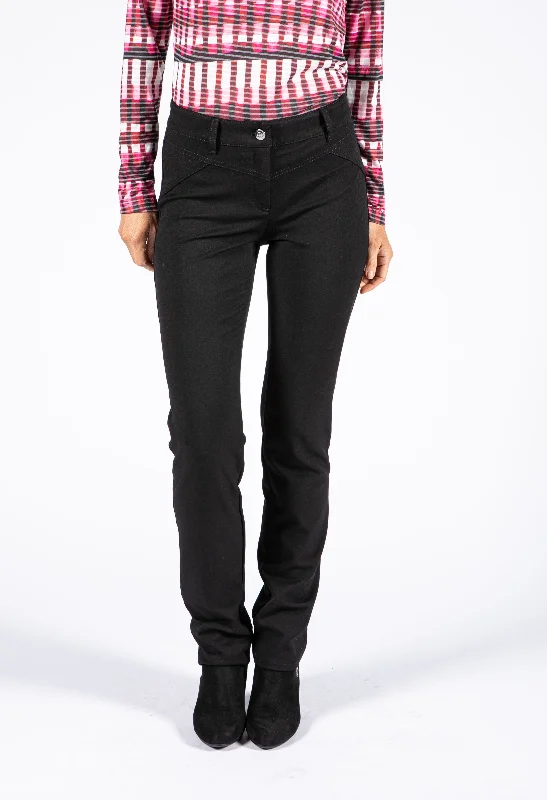 Plaid pants for women in a classic patternStraight Fit Leisure Pant
