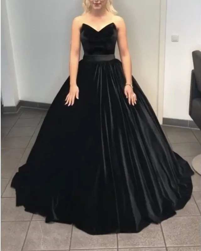 Italian - made luxury wedding dressStrapless V-neck Bodice Corset Velvet Wedding Dresses Ball Gowns