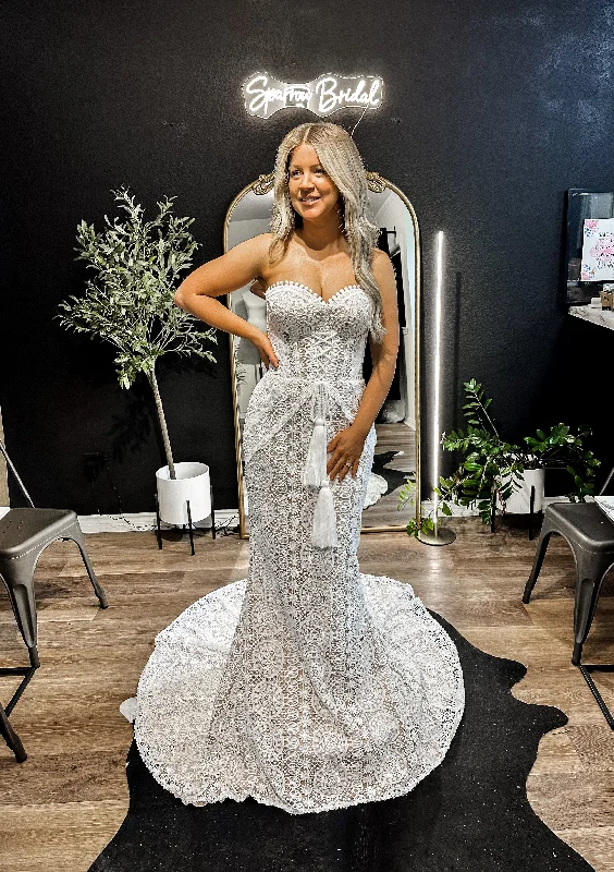 Polka - dot wedding dress for a fun touchSybil Wedding Dress