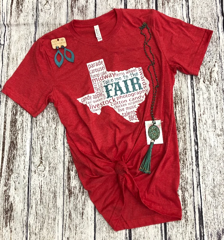 A - line women's T - shirt dress for a feminine silhouetteTake Me To The Fair Tee